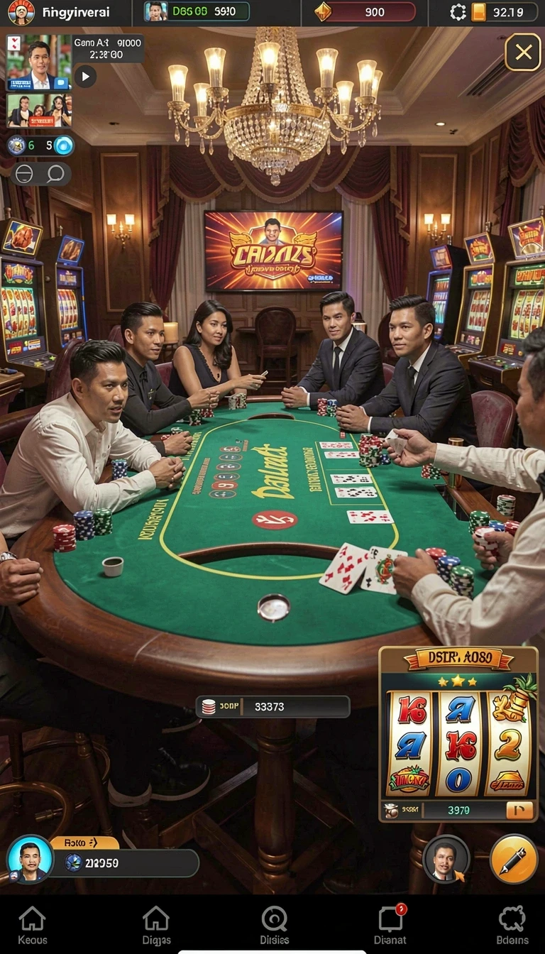 bos5000 - Screenshot aplikasi memperlihatkan interaksi sosial antar pemain di BOS5000.