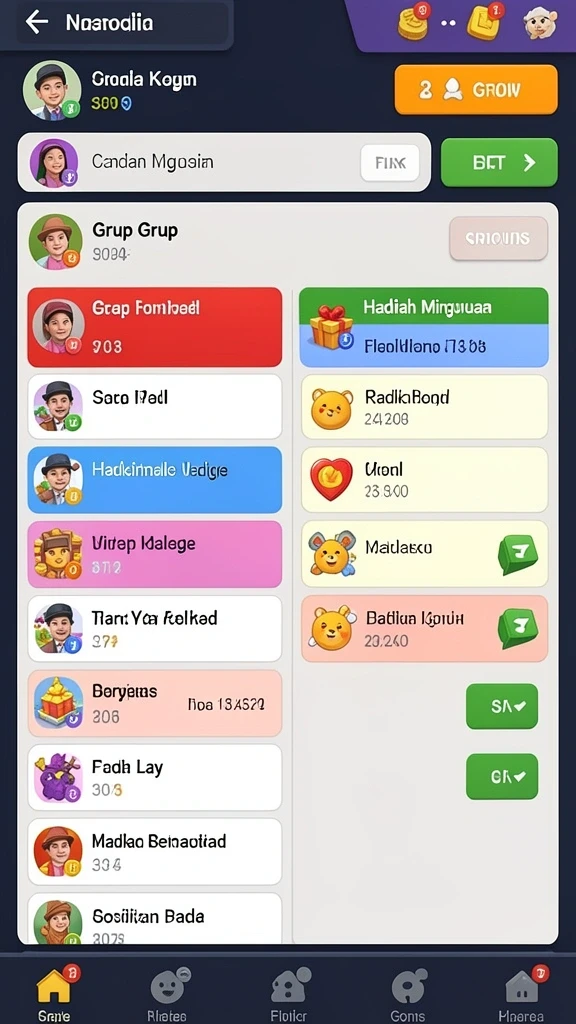 merpati178 - Tampilan antarmuka game yang intuitif dan menarik.